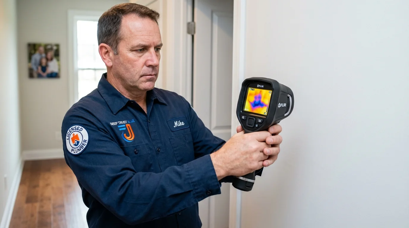 Thermal imaging leak detection by Johns Plumbing LLC in Fitchburg